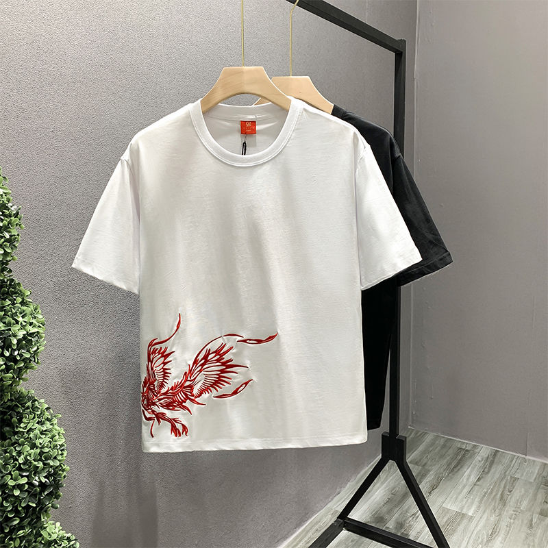 ホワイトトップ刺繍100 ℅   綿 Tシャツ男性用 O ネ - Summer Clothing Wholesale のレビューと価格