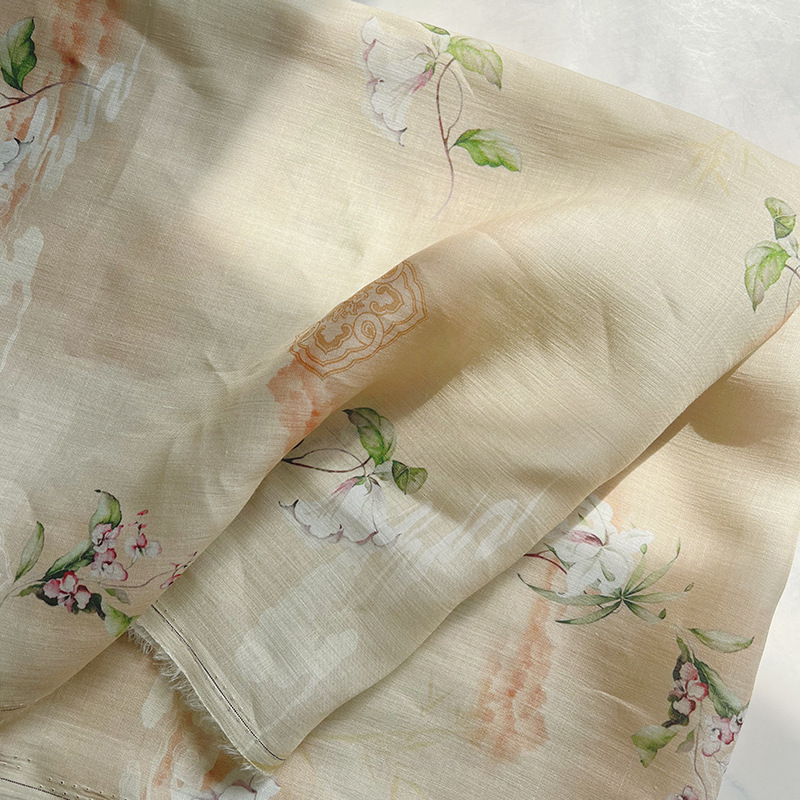 L100cm X W140cm 純粋なラミーユリデジタルプリ - Summer Clothing Wholesale のレビューと価格