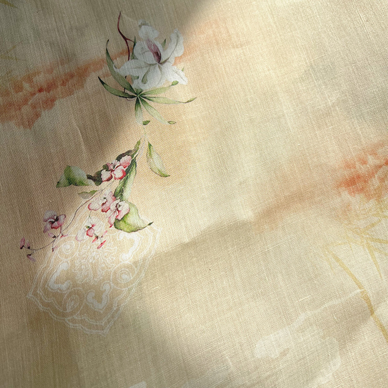 L100cm X W140cm 純粋なラミーユリデジタルプリ - Summer Clothing Wholesale のレビューと価格