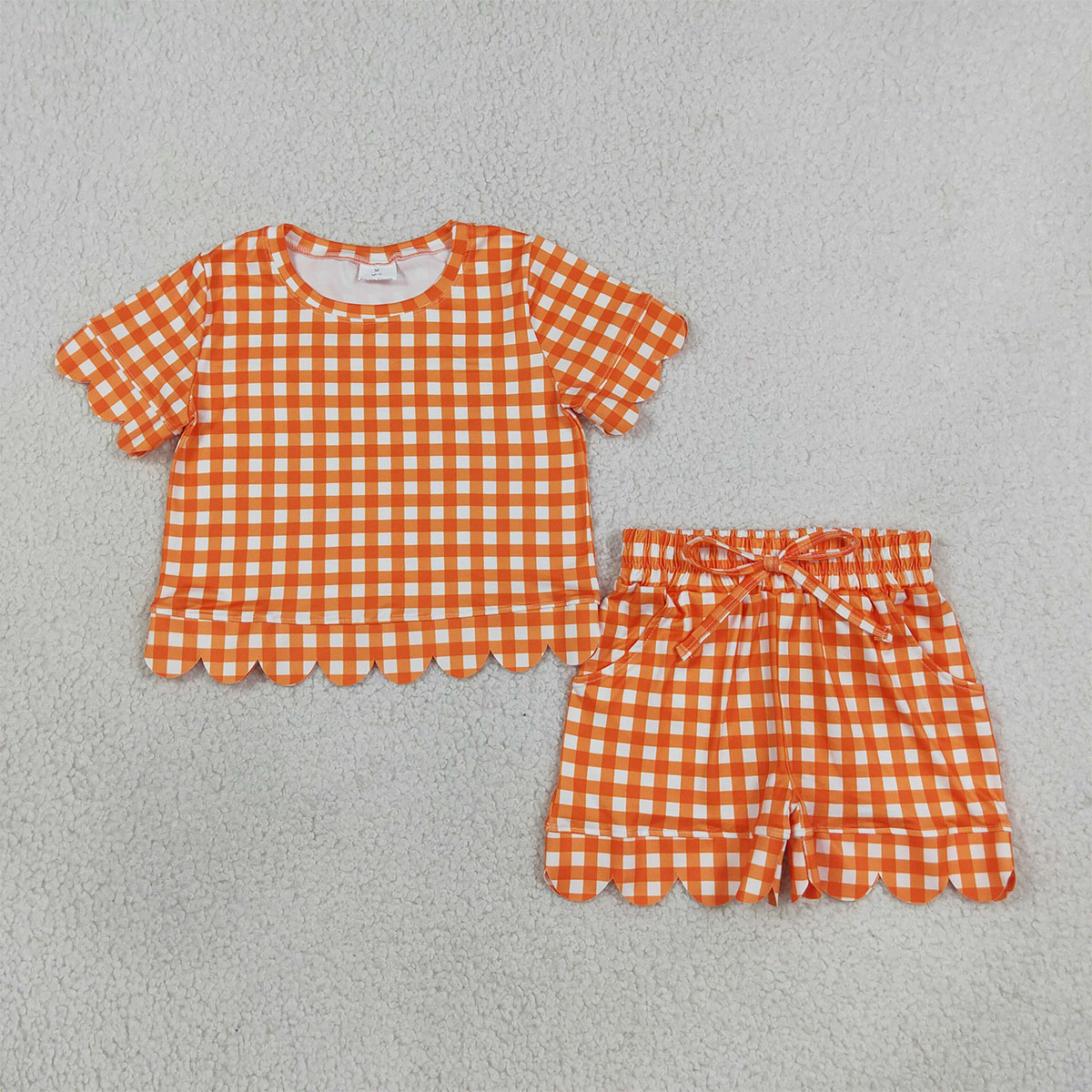 ベビーガール用、半袖、カラフルなチェック柄のトップスとポケッ - Summer Clothing Baby Girl のレビューと価格
