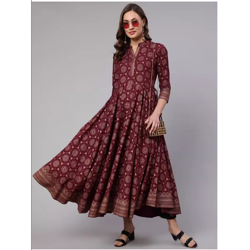 春夏コレクション インド民族風 シルクプリント スタンドカラ - Summer Clothing Pakistan のレビューと価格