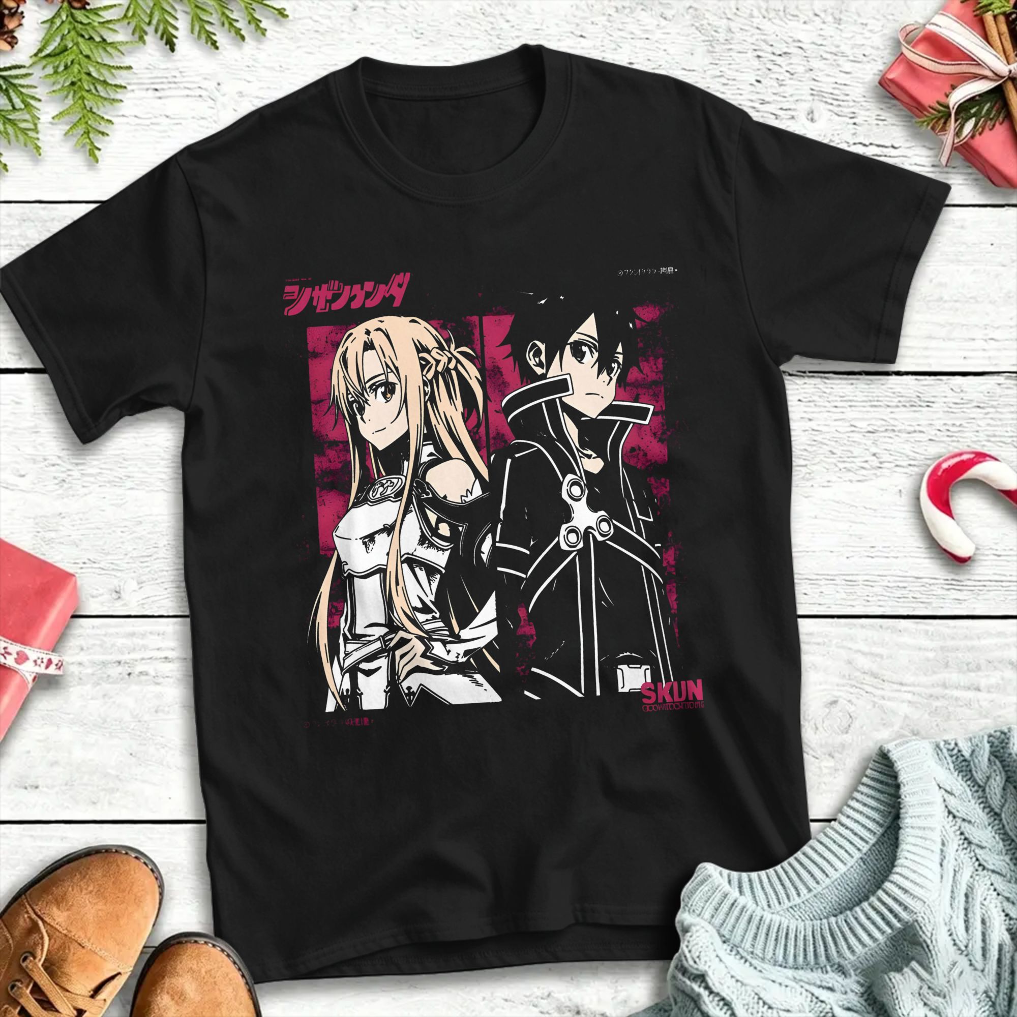 キリトとアスナ綿 Tシャツ男性用夏ヴィンテージ Tシャツヒッ - Summer Clothing Wholesale のレビューと価格